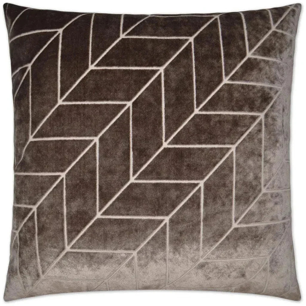 Villa Mocha Brown Throw Pillow With Insert - LOOMLAN - D.V. Kap - Throw Pillows