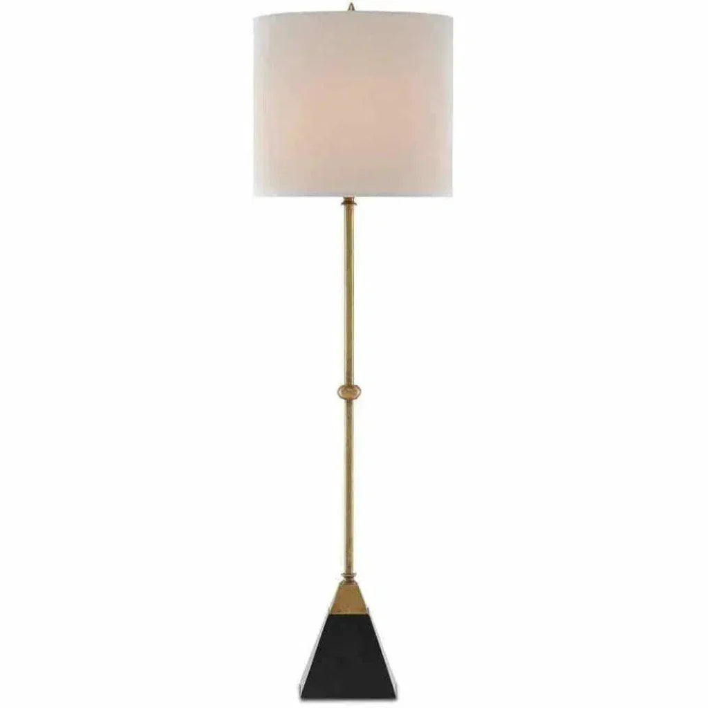 Vintage Brass Black Recluse Table Lamp - LOOMLAN - Currey & Co - Table Lamps