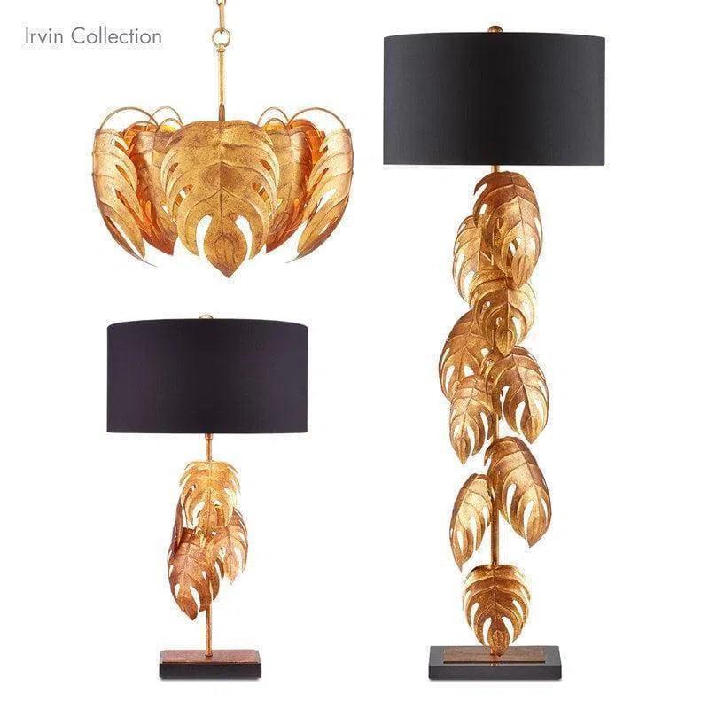 Vintage Gold Irvin Table Lamp - LOOMLAN - Currey & Co - Table Lamps