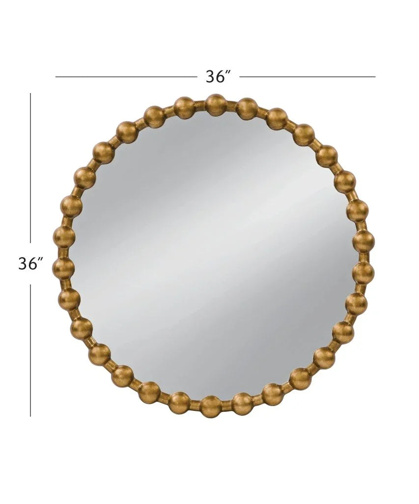 Violette Gold Leaf Finish Wall Mirror - LOOMLAN - Bassett Mirror - Wall Mirrors