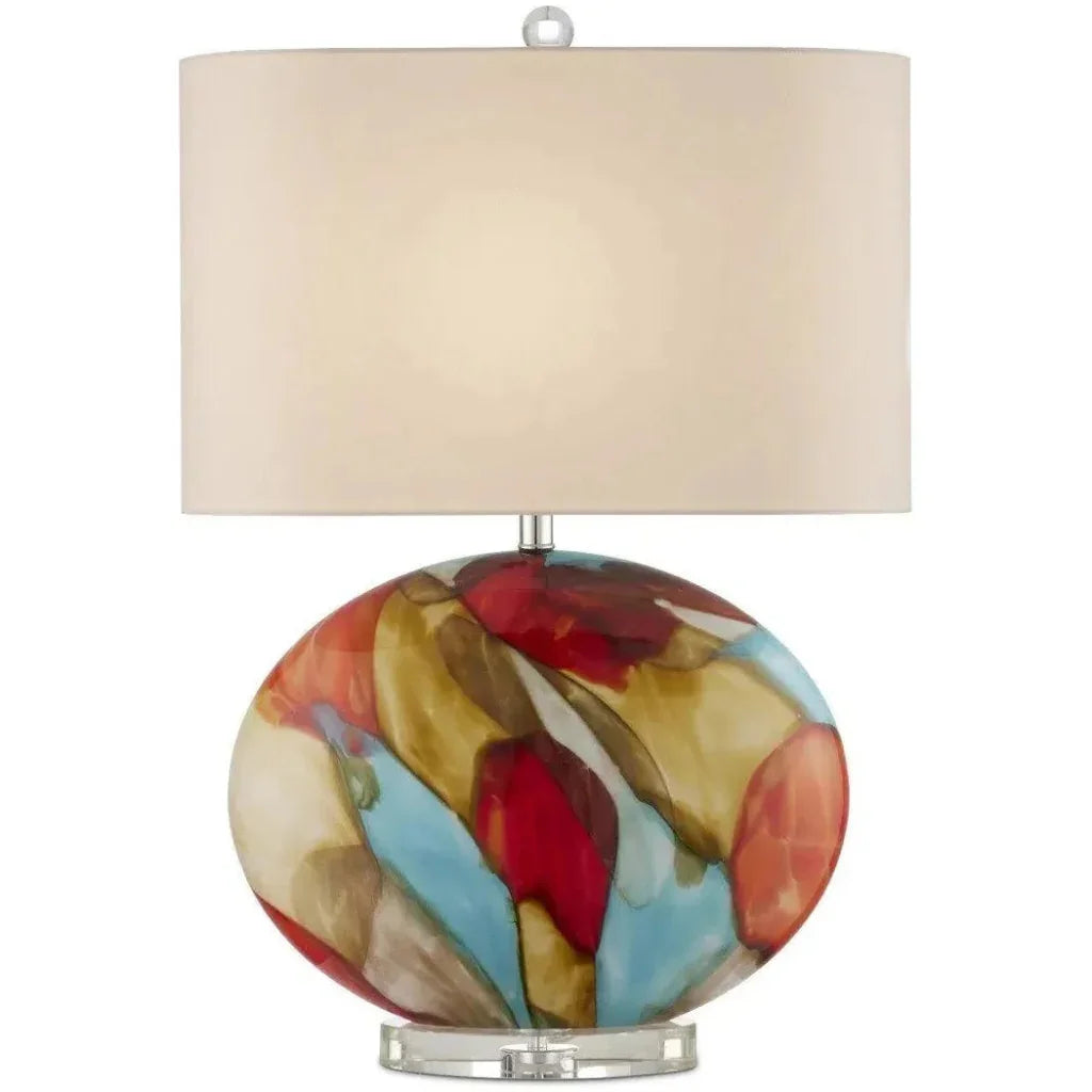 Vivid Glass Multicolor Table Lamp - LOOMLAN - Currey & Co - Table Lamps