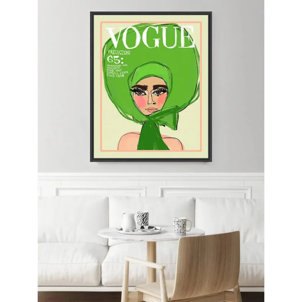 Vogue Green Artwork d Canvas With Floating - LOOMLAN - LOOMLAN - Canvas Art