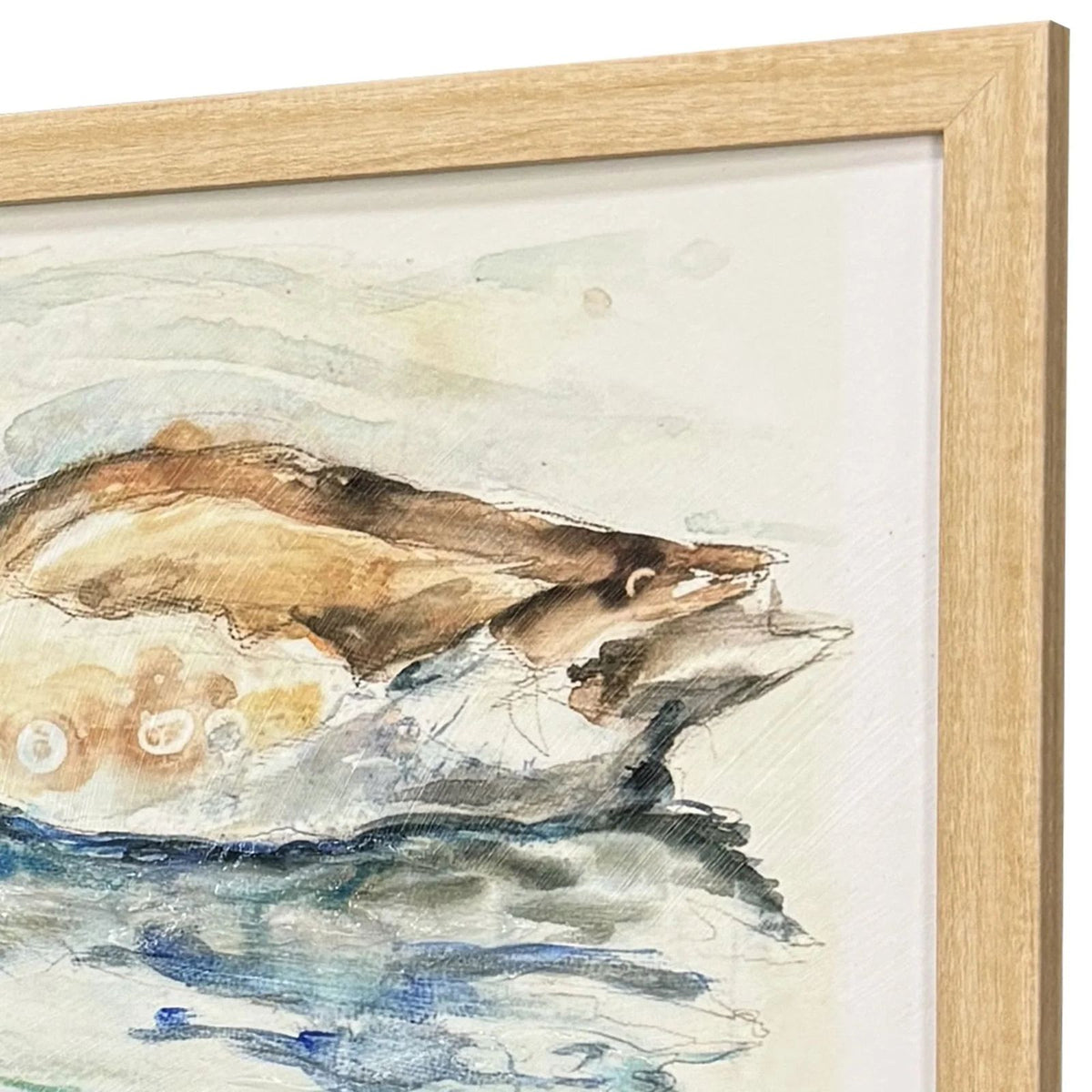 Water Duck Brown Framed Wall Art 2PC -- view 4