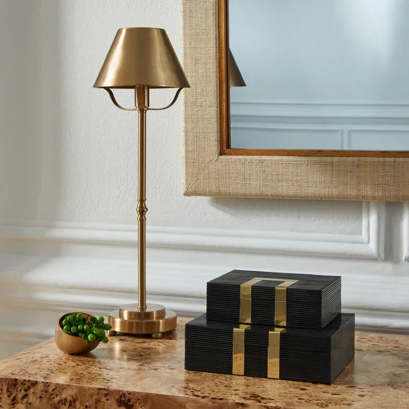 Watkins Wooden Black Jewelry Box (Set of 2) - LOOMLAN - Chelsea House - Boxes & Bowls