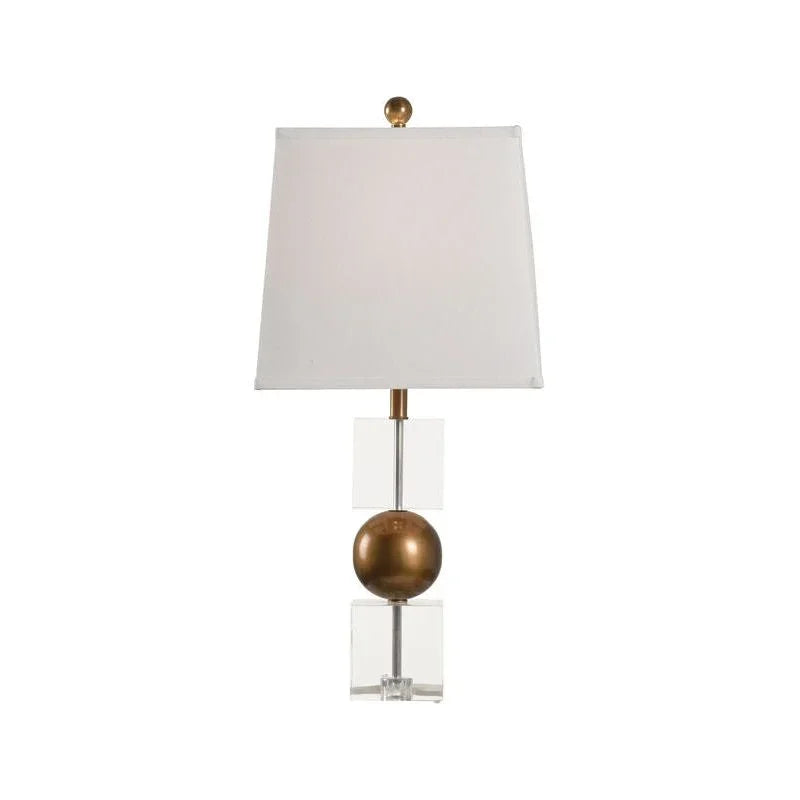 Watts Topped Crisp Round Table Lamp - LOOMLAN - Chelsea House - Table Lamps