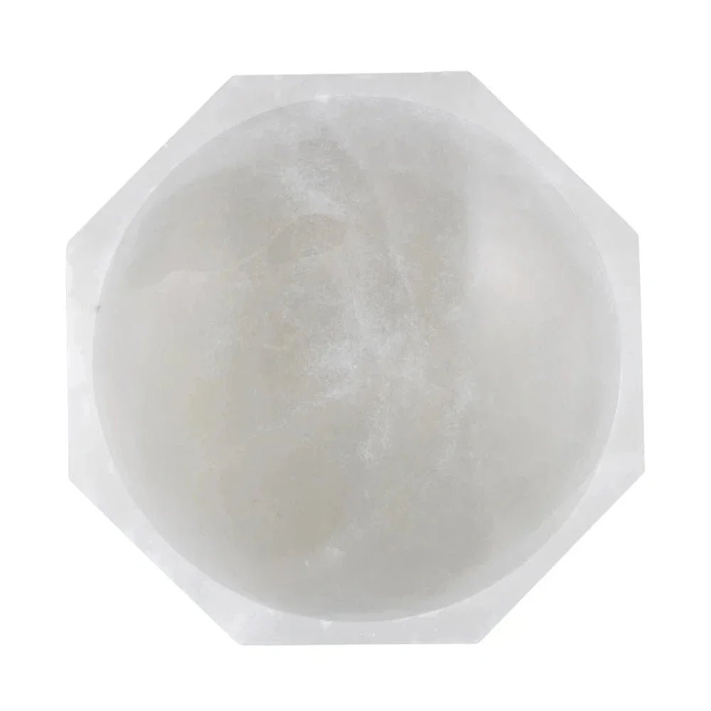 Waystone Modern Alabaster Decorative Bowl - LOOMLAN - Currey & Co - Boxes & Bowls