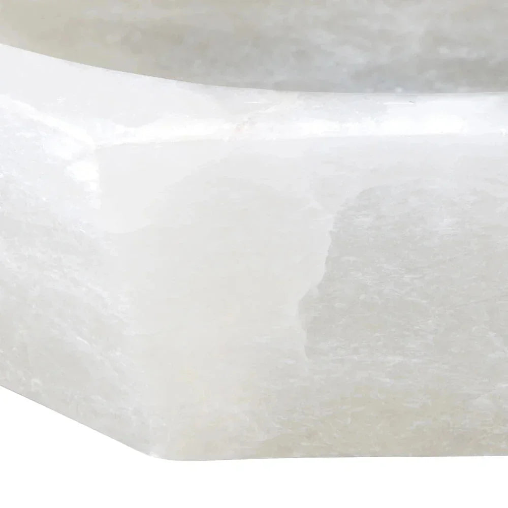 Waystone Modern Alabaster Decorative Bowl - LOOMLAN - Currey & Co - Boxes & Bowls