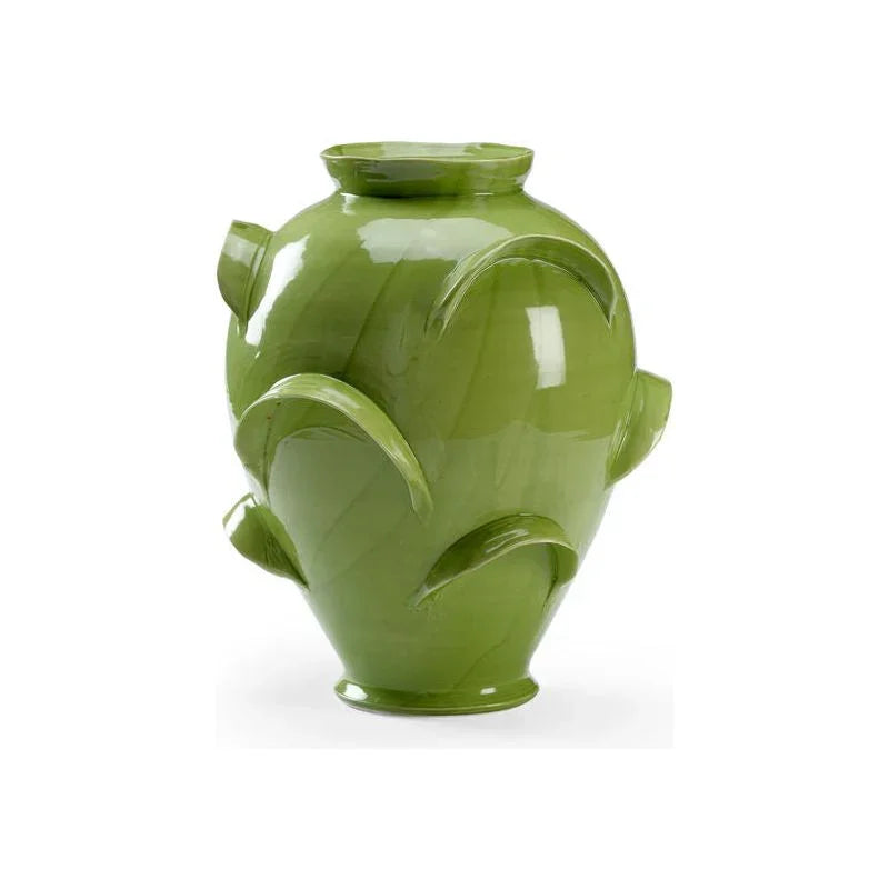 Whiston Green Glazed Ceramic Vase - LOOMLAN - Chelsea House - Vases & Jars