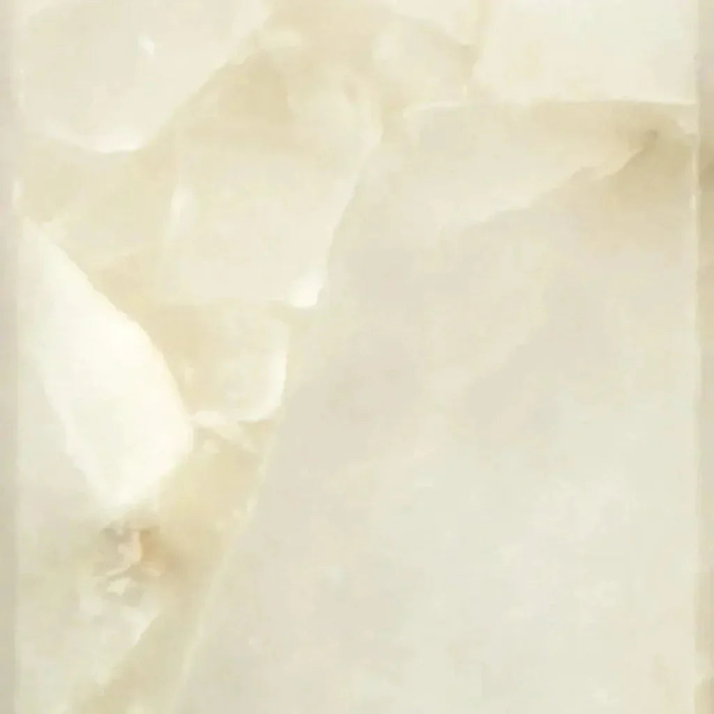 White Alabaster Borealis Hexagon Table Lamp - LOOMLAN - Jamie Young - Table Lamps