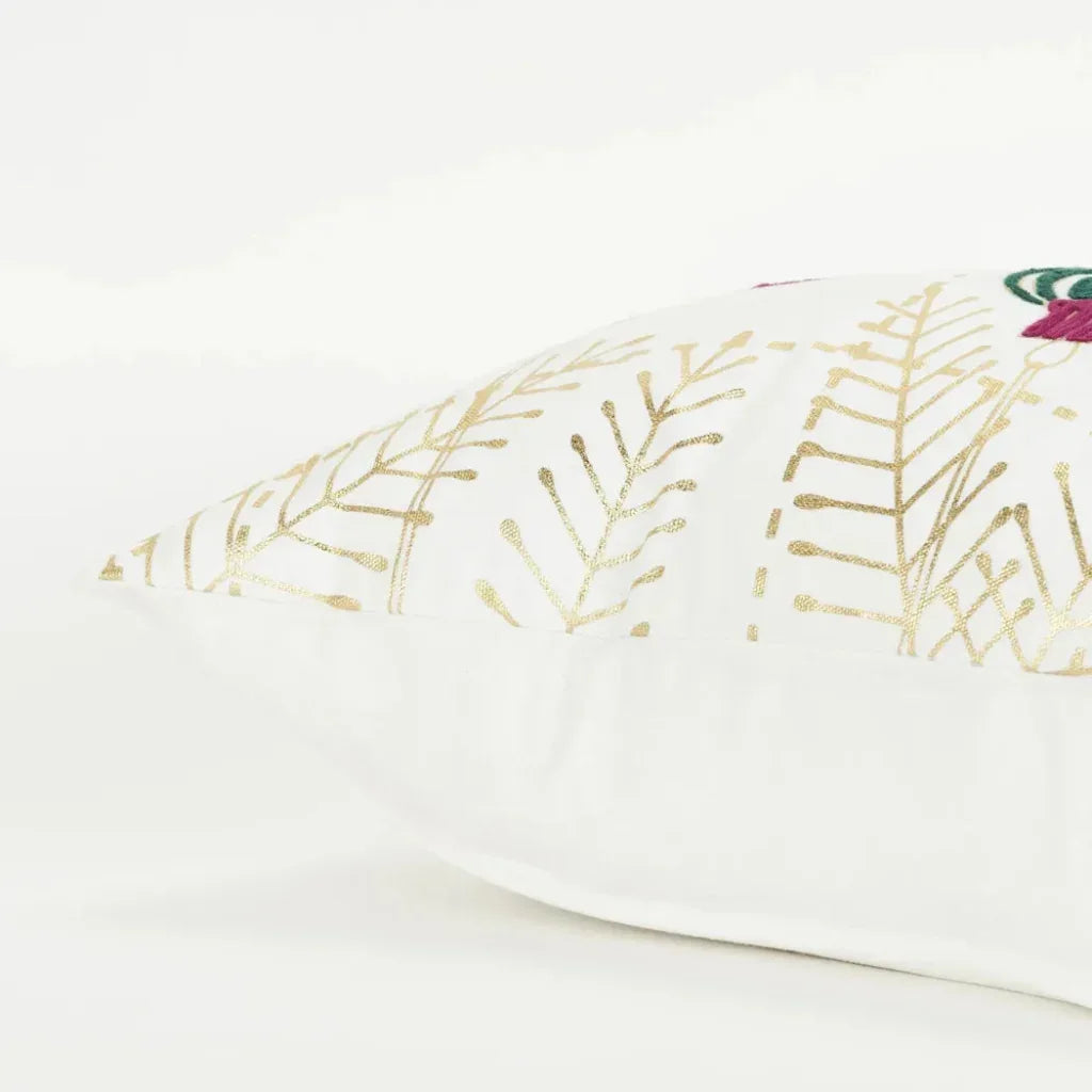 LOOMLAN White Christmas Lumbar Decorative Pillow White