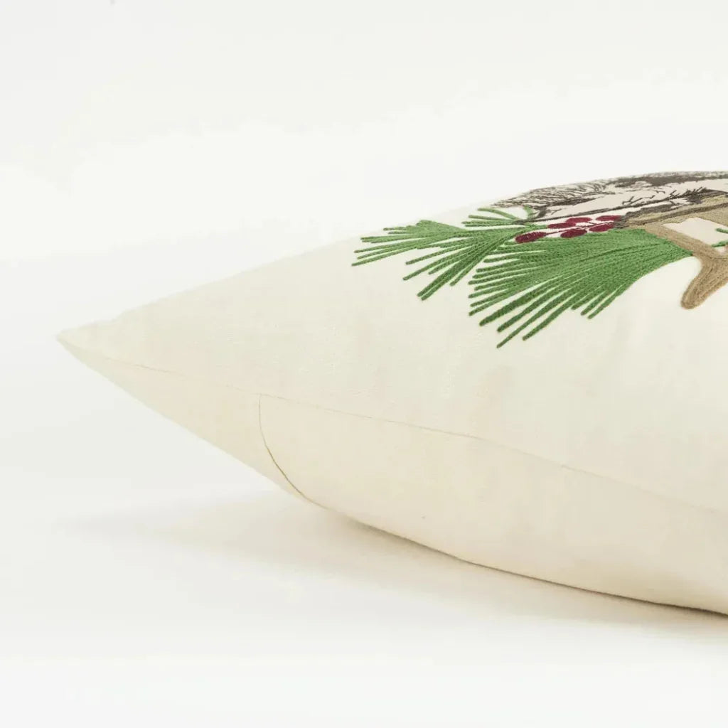 LOOMLAN White Christmas Throw Pillow Down Insert Betty