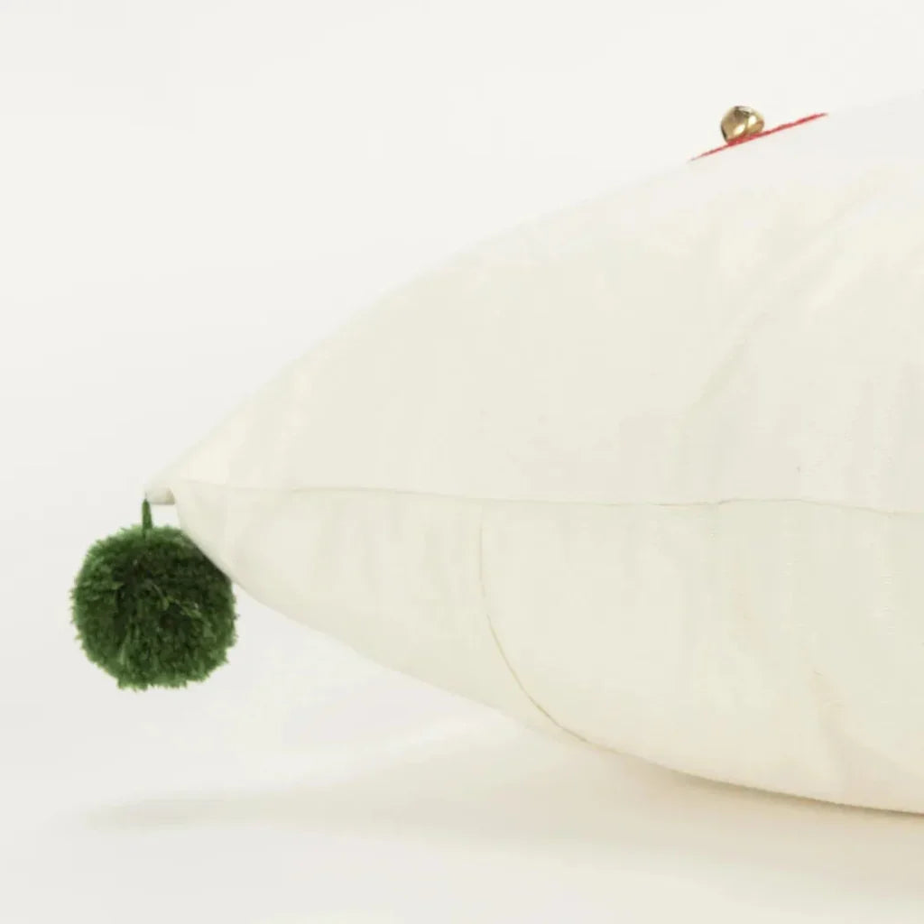 LOOMLAN White Christmas Throw Pillow Down Insert Elves
