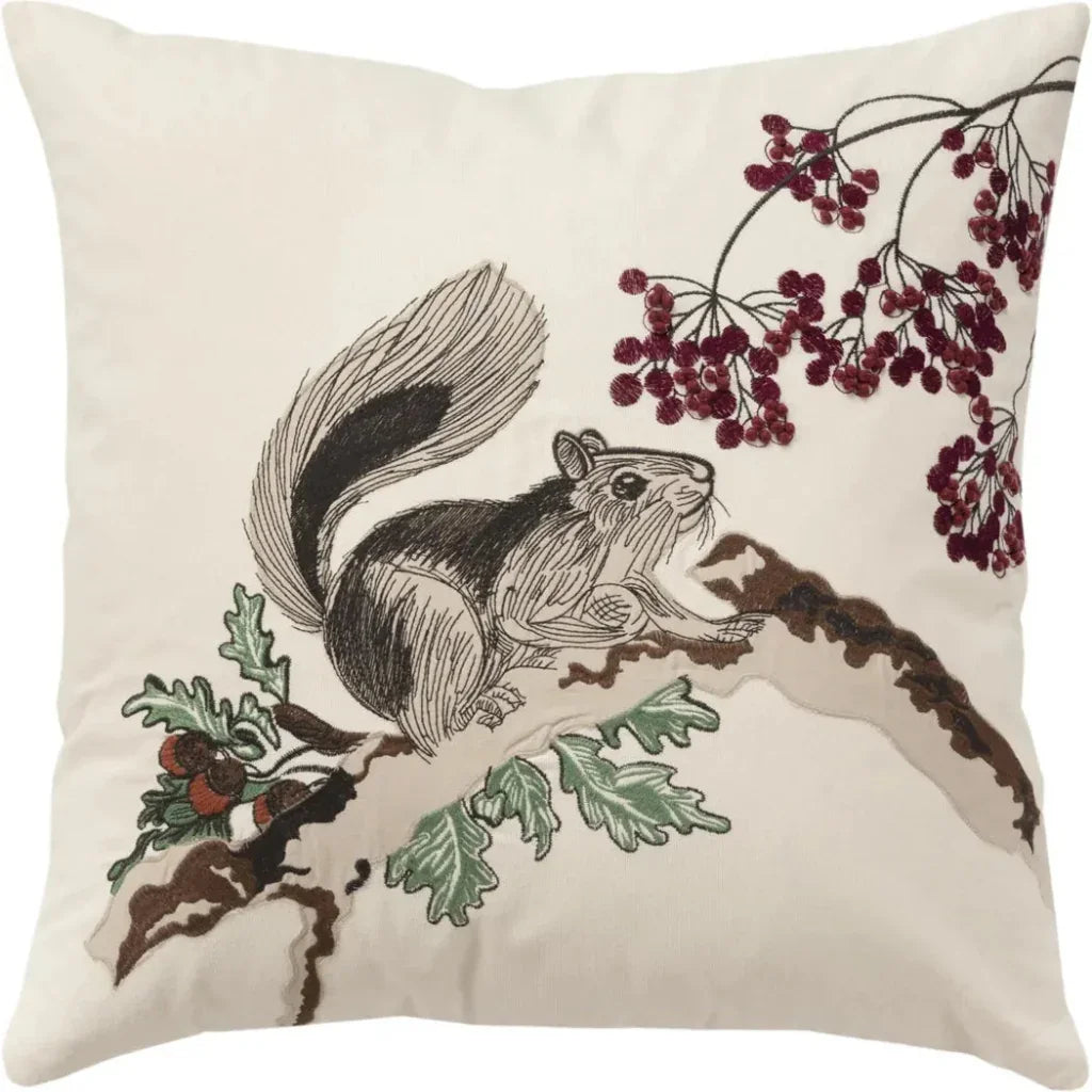 White Christmas Throw Pillow Down Insert Luna - LOOMLAN - LOOMLAN - Throw Pillows
