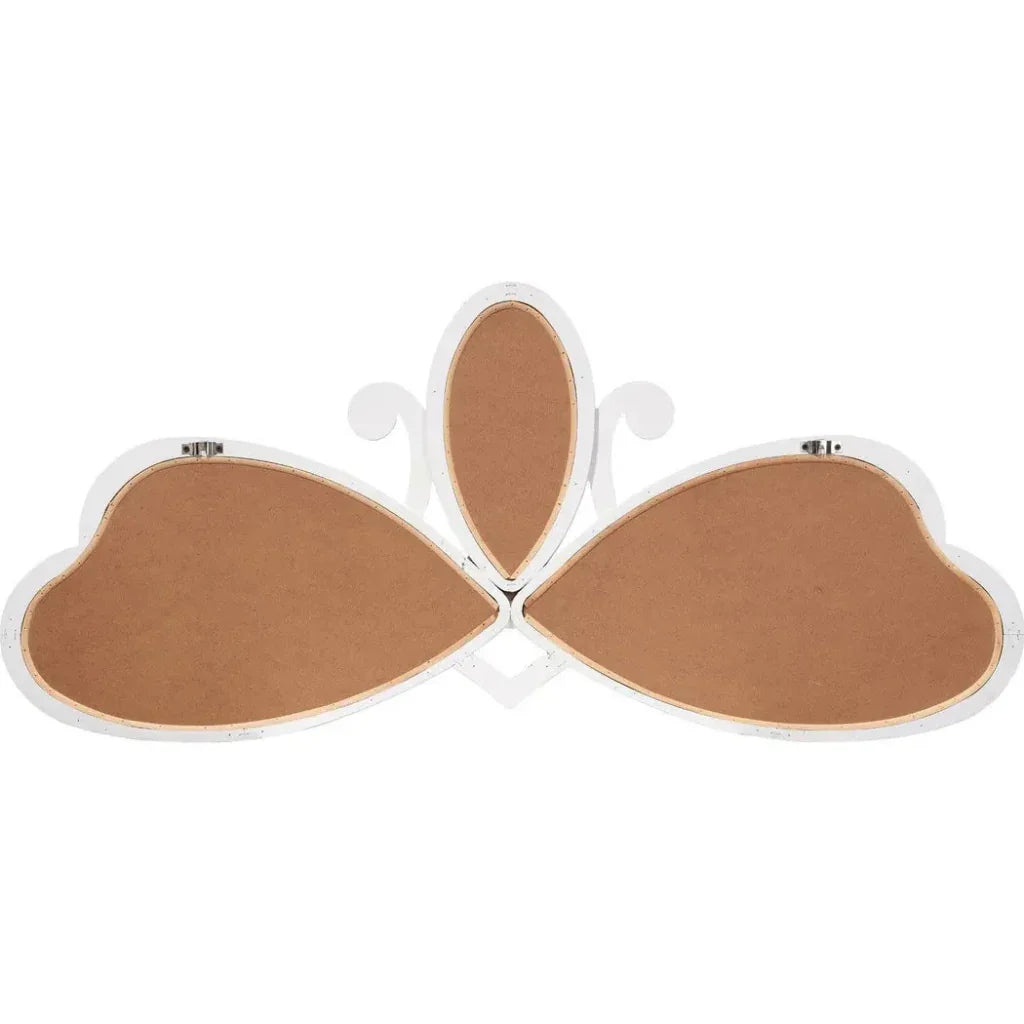White Decorative Wall Mirror 46" Wide Cottage - LOOMLAN - Jamie Young - Wall Mirrors