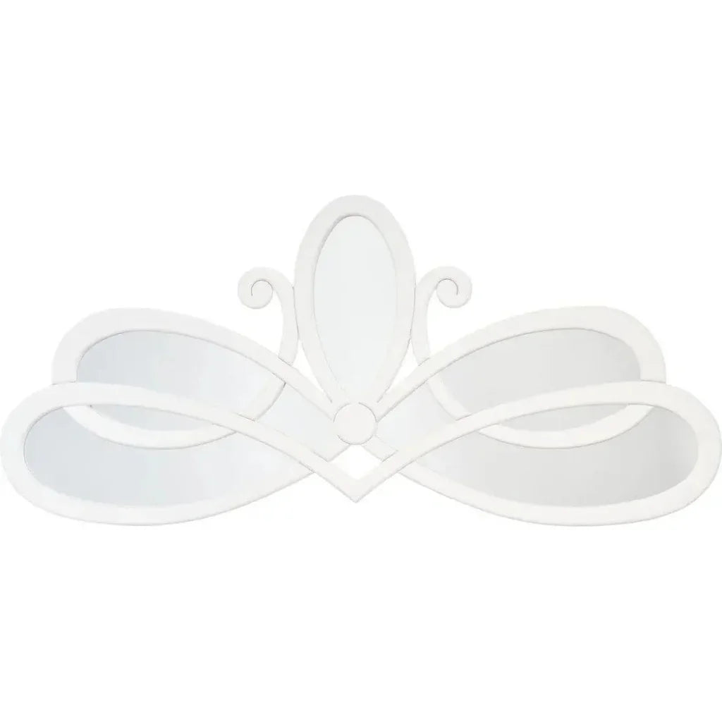 White Decorative Wall Mirror 46" Wide Cottage - LOOMLAN - Jamie Young - Wall Mirrors