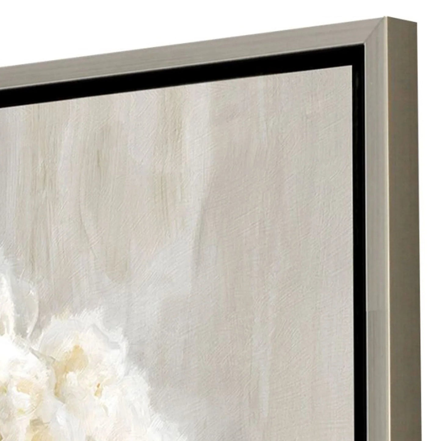 White Flower Bouquet White Canvas Art