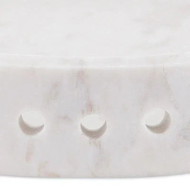 White Freya White Marble Large Tray - LOOMLAN - Currey & Co - Trays