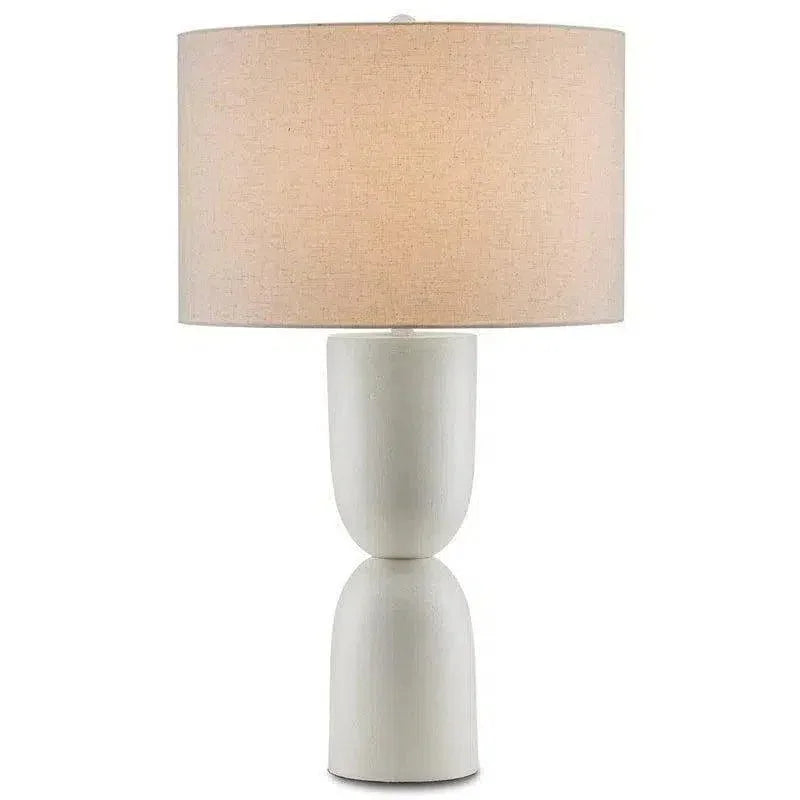 White Linz Table Lamp - LOOMLAN - Currey & Co - Table Lamps