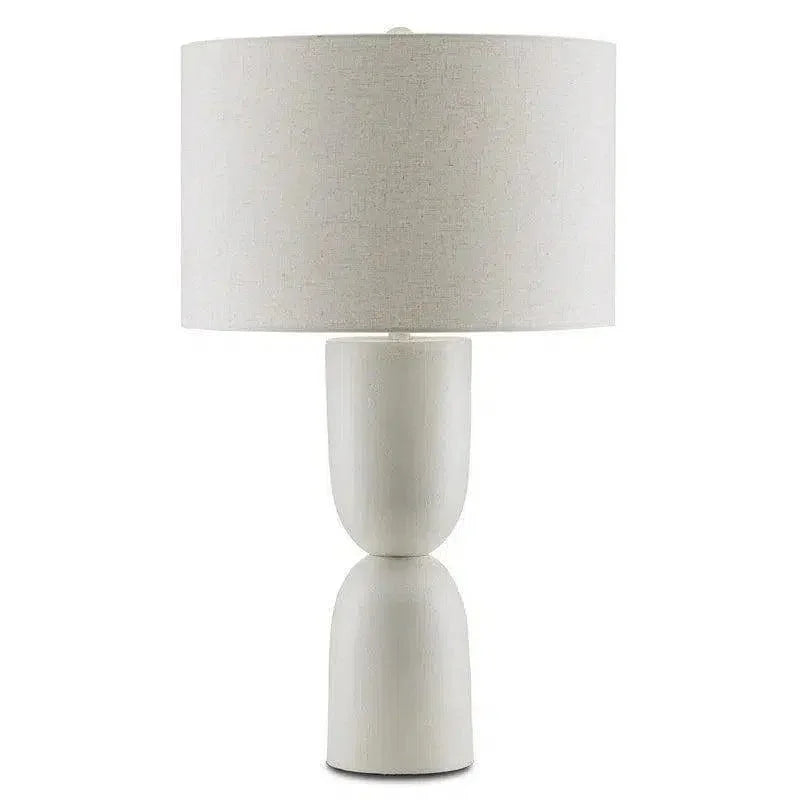 White Linz Table Lamp - LOOMLAN - Currey & Co - Table Lamps