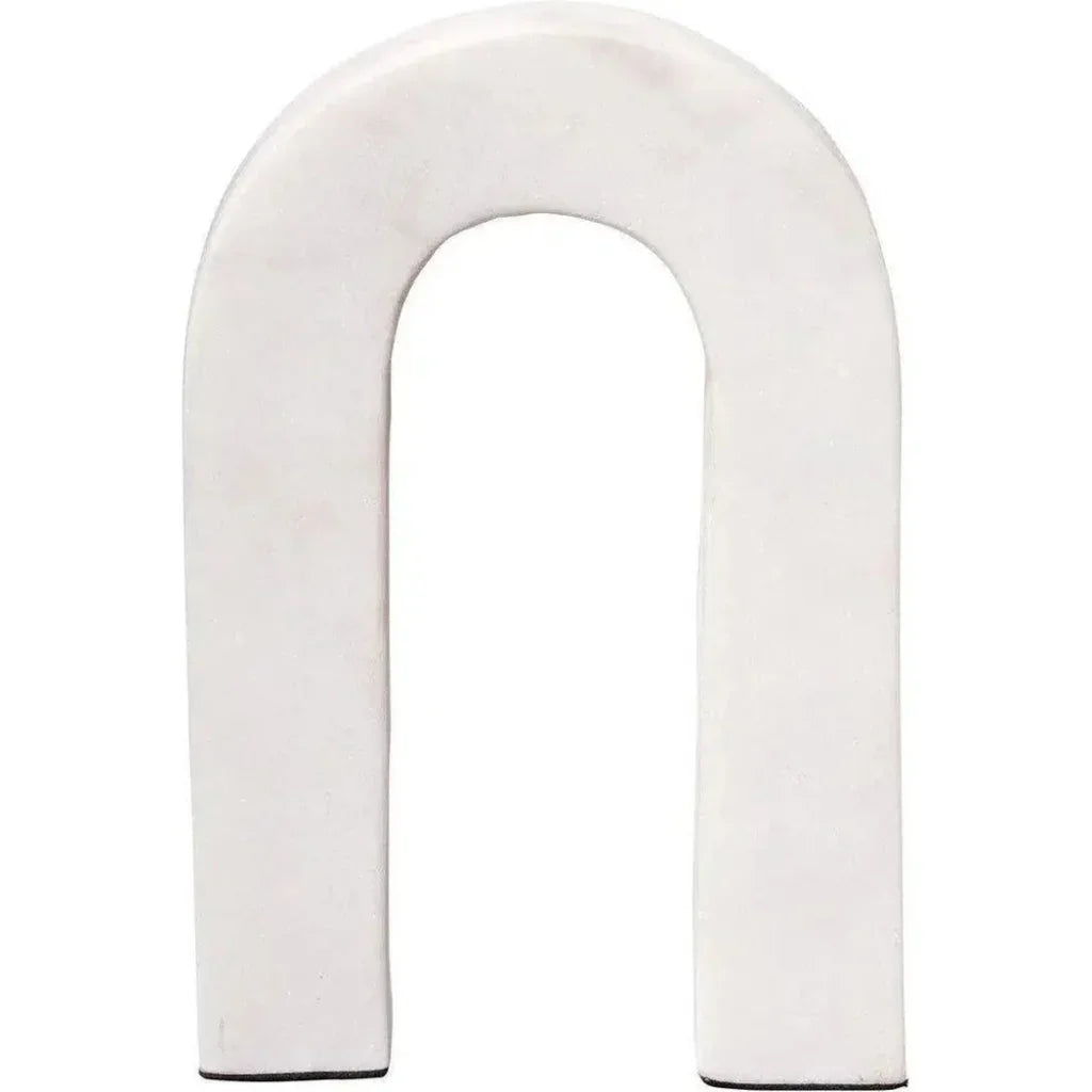 White Marble Flux Object - LOOMLAN - Jamie Young - Statues & Sculptures