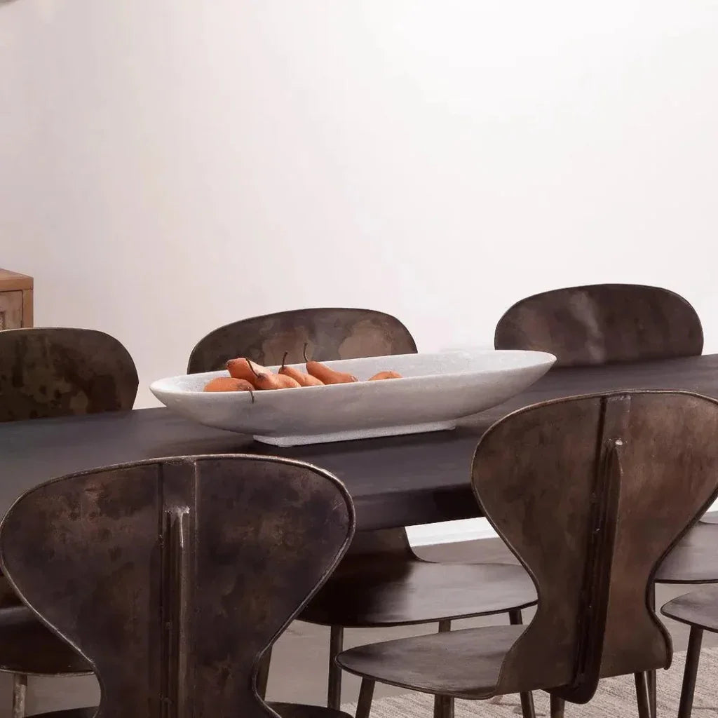 Long Oval Handmade Marble Bowl