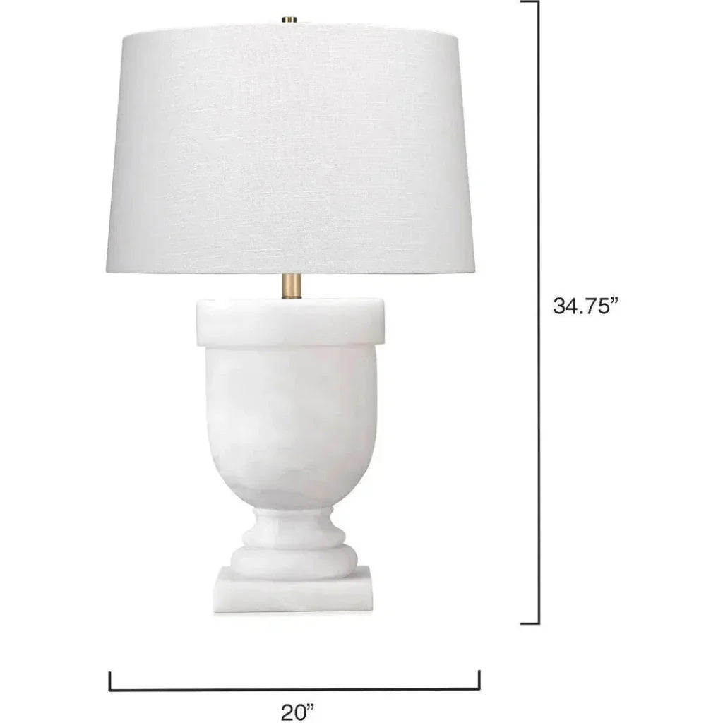 White Resin Carnegie Table Lamp - LOOMLAN - Jamie Young - Table Lamps