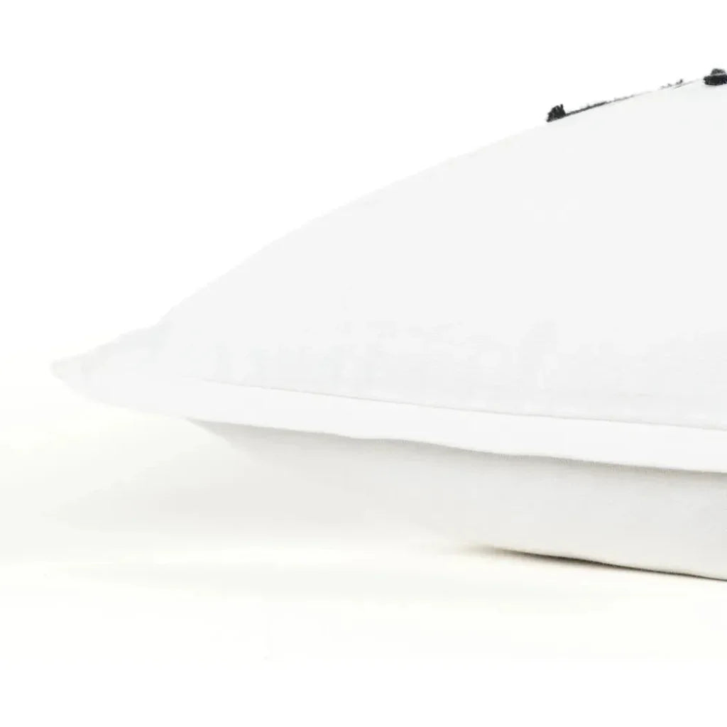 White Skye Words Decorative Couch Pillows Down Insert - LOOMLAN - LOOMLAN - Throw Pillows