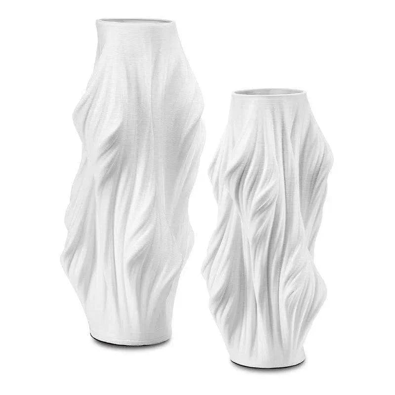 White Yin Large White Vase - LOOMLAN - Currey & Co - Vases & Jars