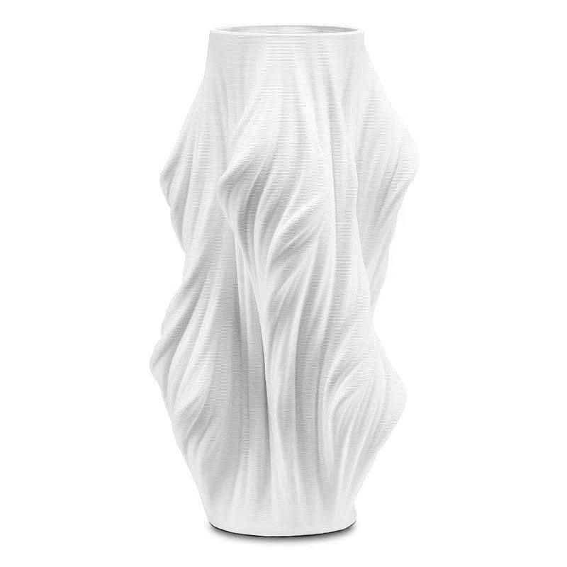 White Yin Small White Vase - LOOMLAN - Currey & Co - Vases & Jars