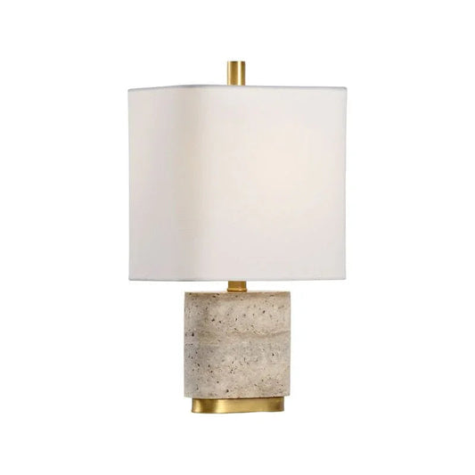 Wonderful Stone Design Brass Accents Small Table Lamp - LOOMLAN - Chelsea House - Table Lamps