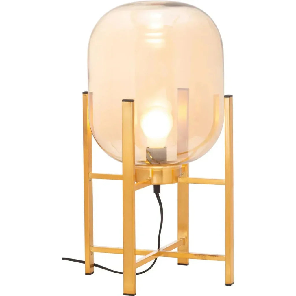 Wonderwall Table Lamp Gold - LOOMLAN - Zuo Modern - Table Lamps