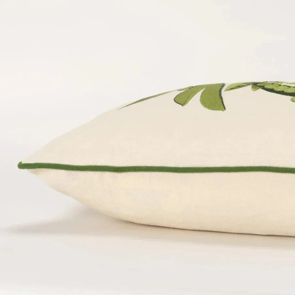 LOOMLAN Yara Green Peas Farmhouse Lumbar Pillow Cover Insert