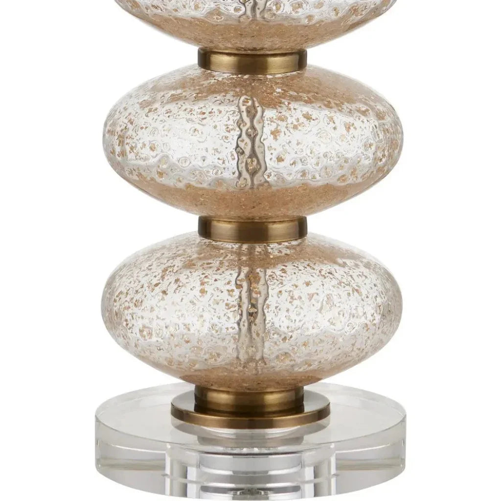 Zebulon Glass and Metal Gold Table Lamp - LOOMLAN - Currey & Co - Table Lamps