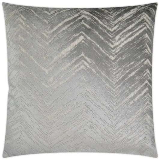 Zermatt Silver Chevron Silver Large Throw Pillow Insert - LOOMLAN - D.V. Kap - Throw Pillows