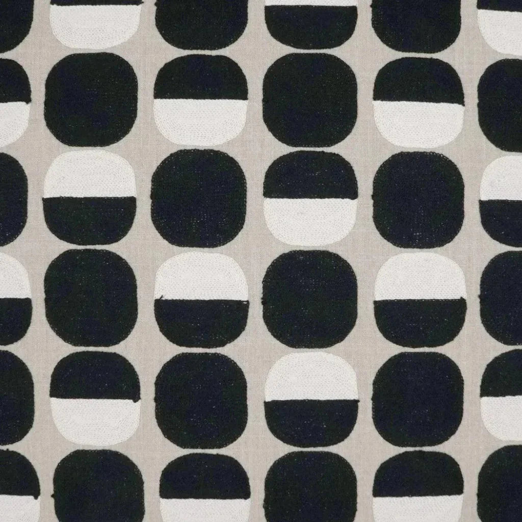 Zuri Onyx Circular Dots Black Large Throw Pillow Insert - LOOMLAN - D.V. Kap - Throw Pillows