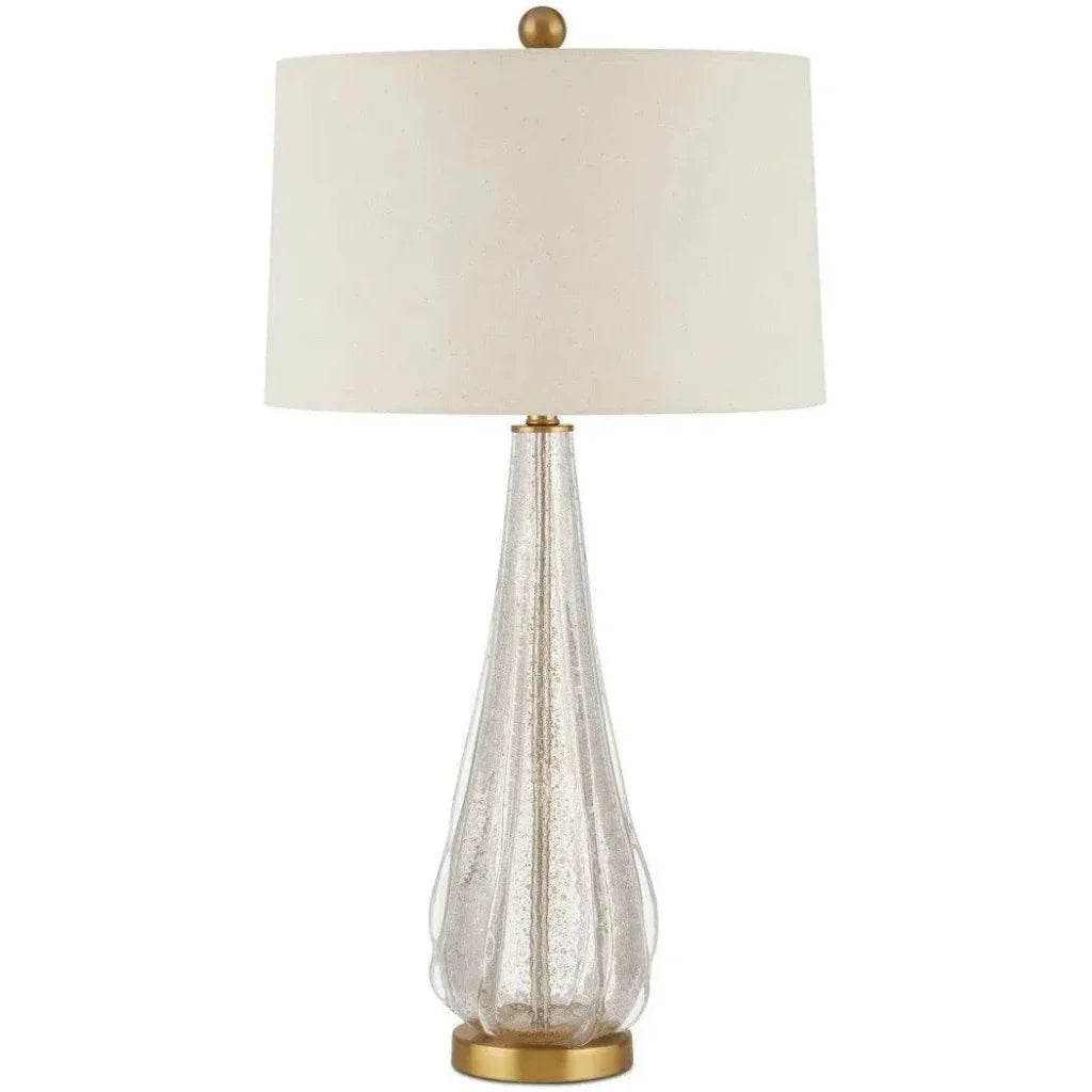 Zyphyrine Glass and Metal Gold Table Lamp - LOOMLAN - Currey & Co - Table Lamps