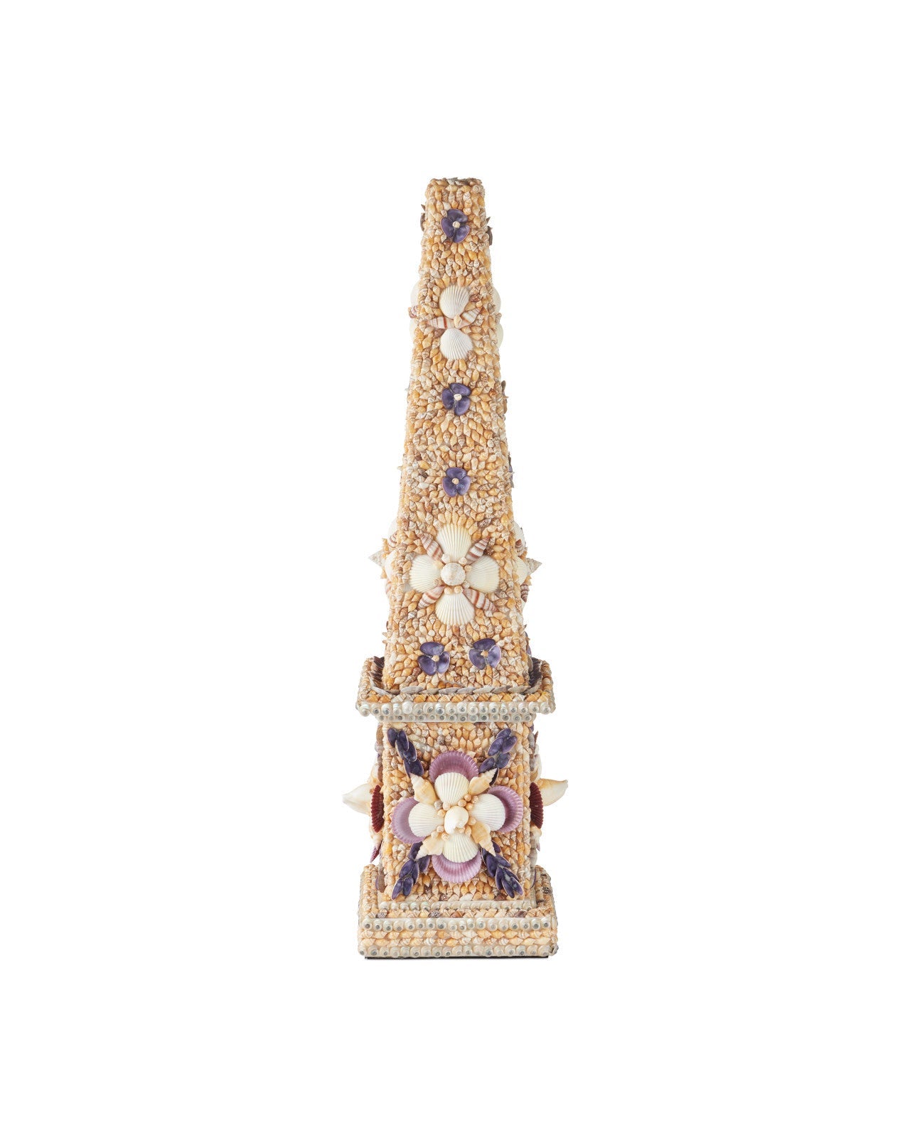 Coquillage Tall Obelisk Decorative Sculpture