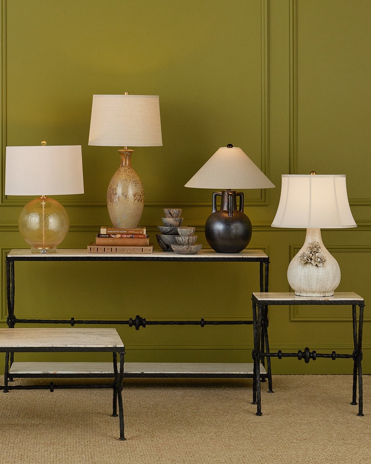 Attar White Ceramic Table Lamp