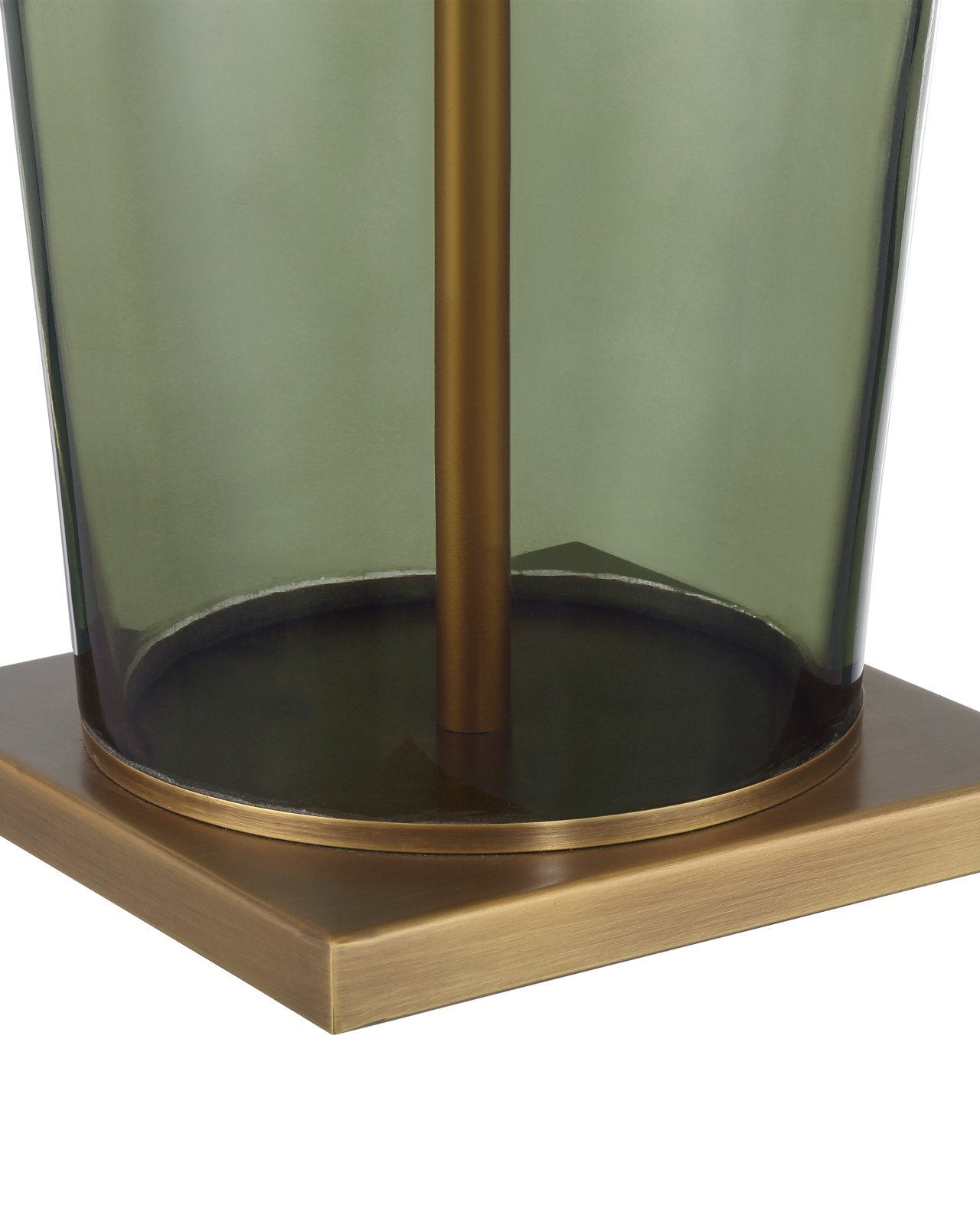 Olive Glass Table Lamp