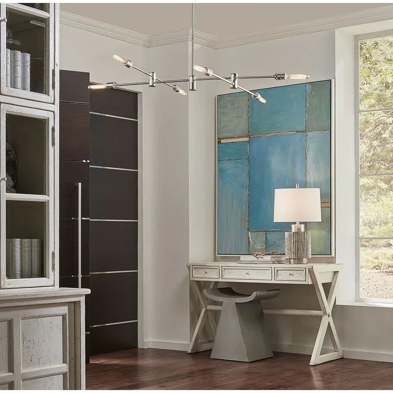 Adagio Antique Silver Leaf Finish Table Lamp - LOOMLAN - Wildwood - Table Lamps