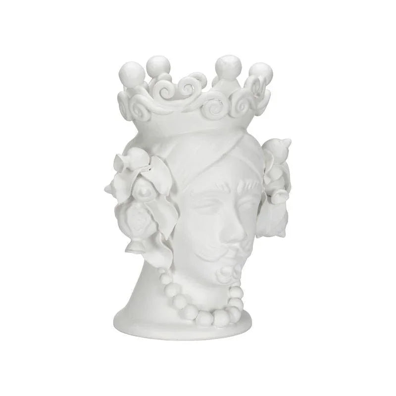 Albarado Male Head Design Ceramic Vase - LOOMLAN - Chelsea House - Vases & Jars