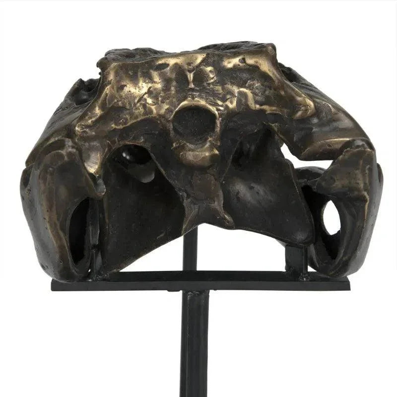 Alligator On Stand Antique Brass Sculpture