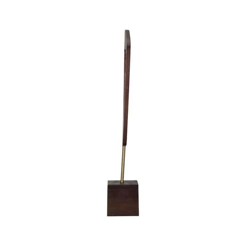 Ashe Wooden Art Marble Base Sculpture - LOOMLAN - Chelsea House - Statues & Sculptures