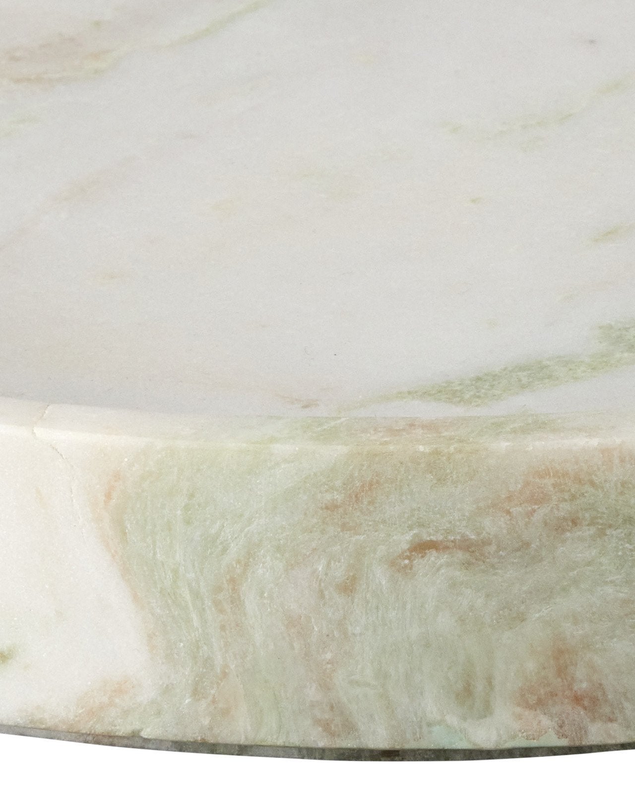 Bilbao White Onyx Round Tray