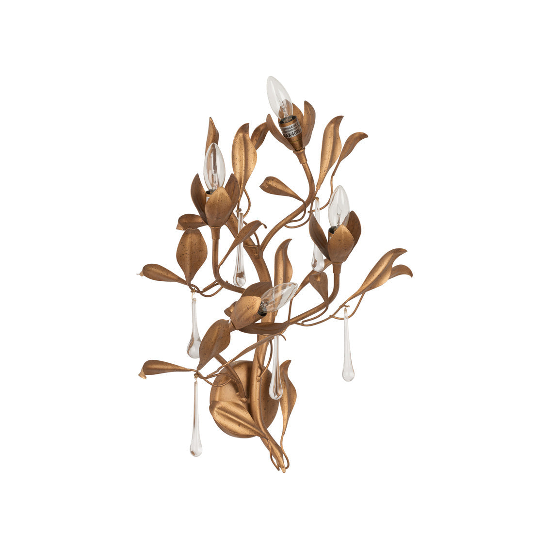 Bay Laurel Handcrafted Golden Wall Sconce