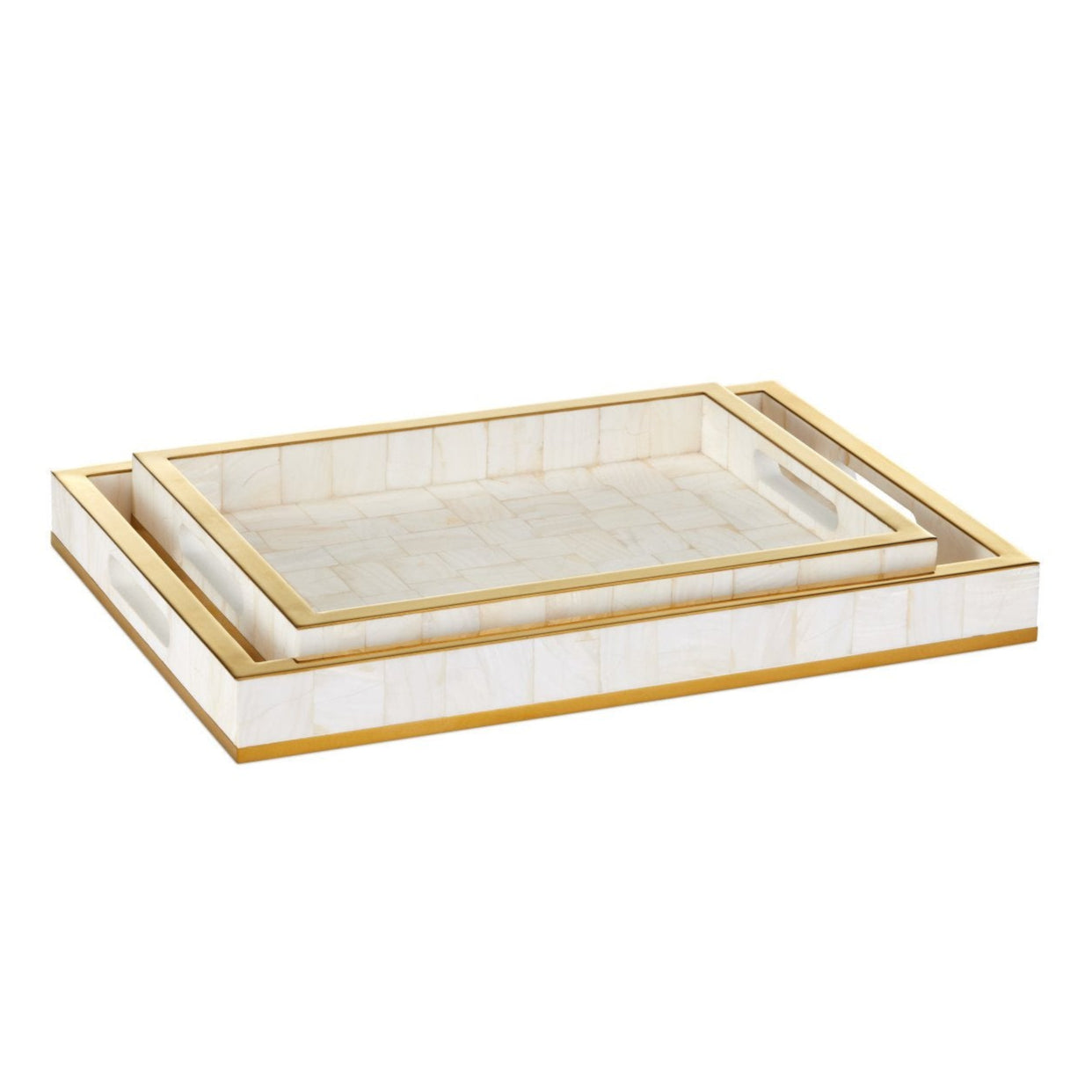 Casey Mother of Pearl Decorative Tray (Set of 2)