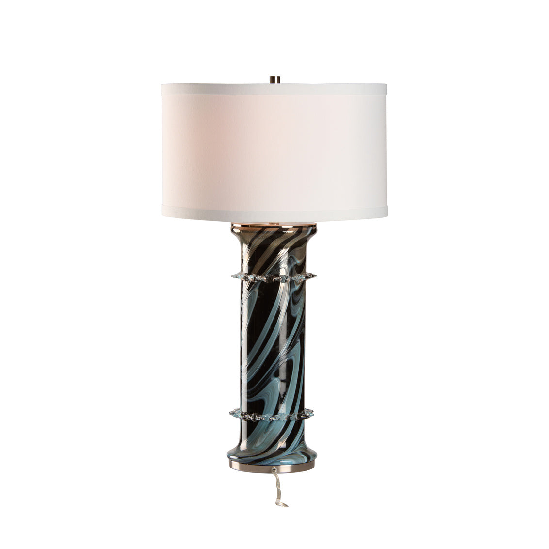 Belluci Italian Glass Black Table Lamp