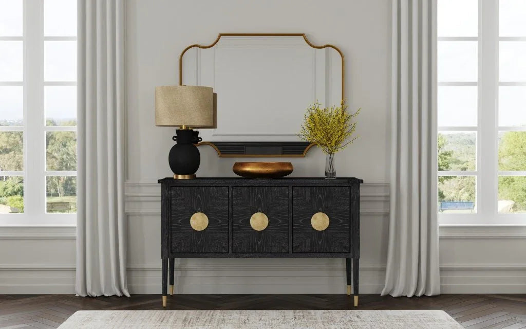 Bleene Black Ceramic Table Lamp - LOOMLAN - Bassett Mirror - Table Lamps