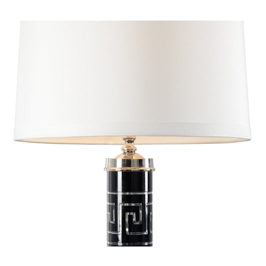 Diocletian Black Glass Table Lamp