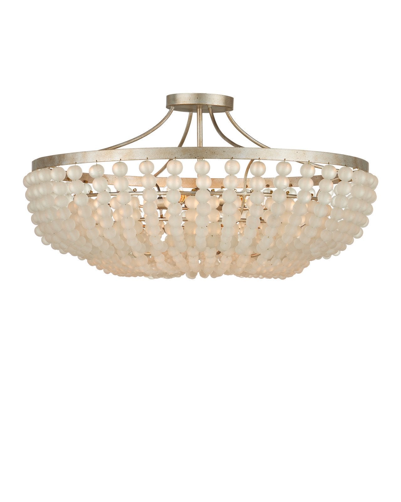 Chanteuse Iron Frame Semi-Flush Mount-Flush Mounts-Currey & Co-LOOMLAN